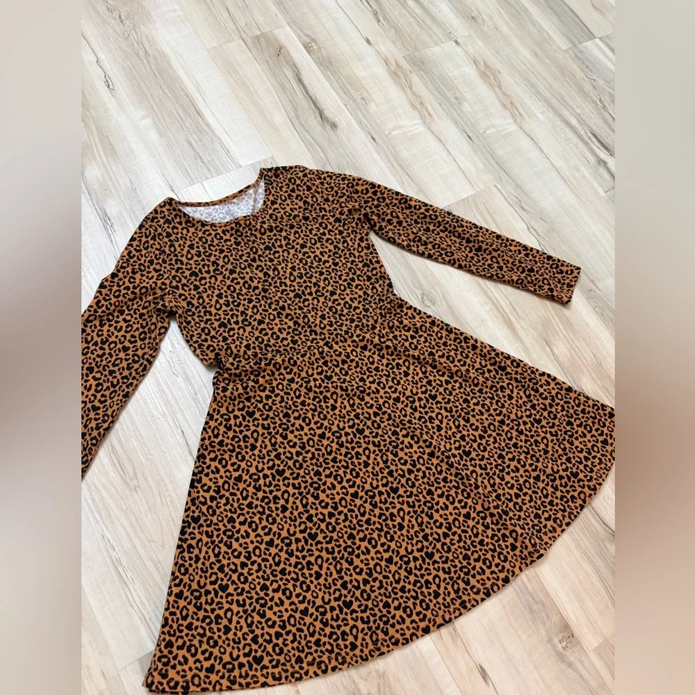 The Children's Place Brown Leopard Print Dress